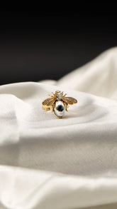 Honeylit Statement Ring